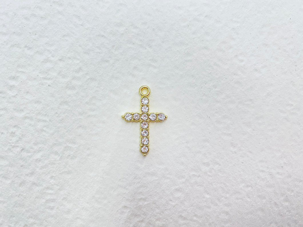 Gold luxe cross charm