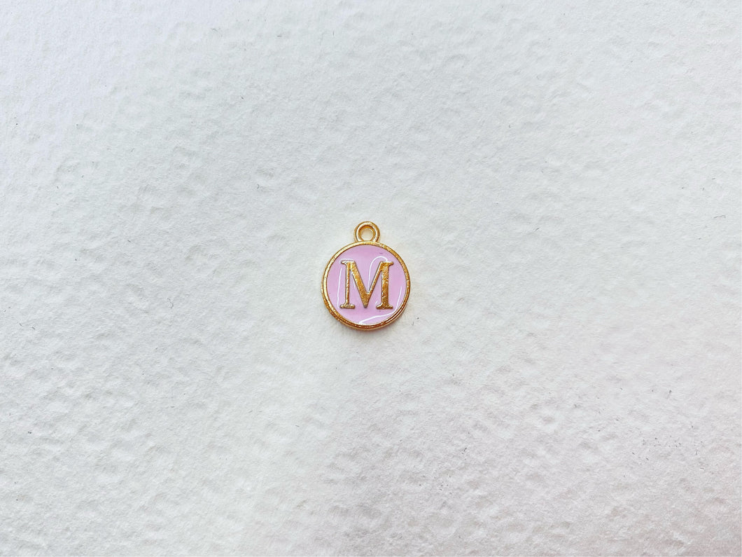 Pink Letter Charm